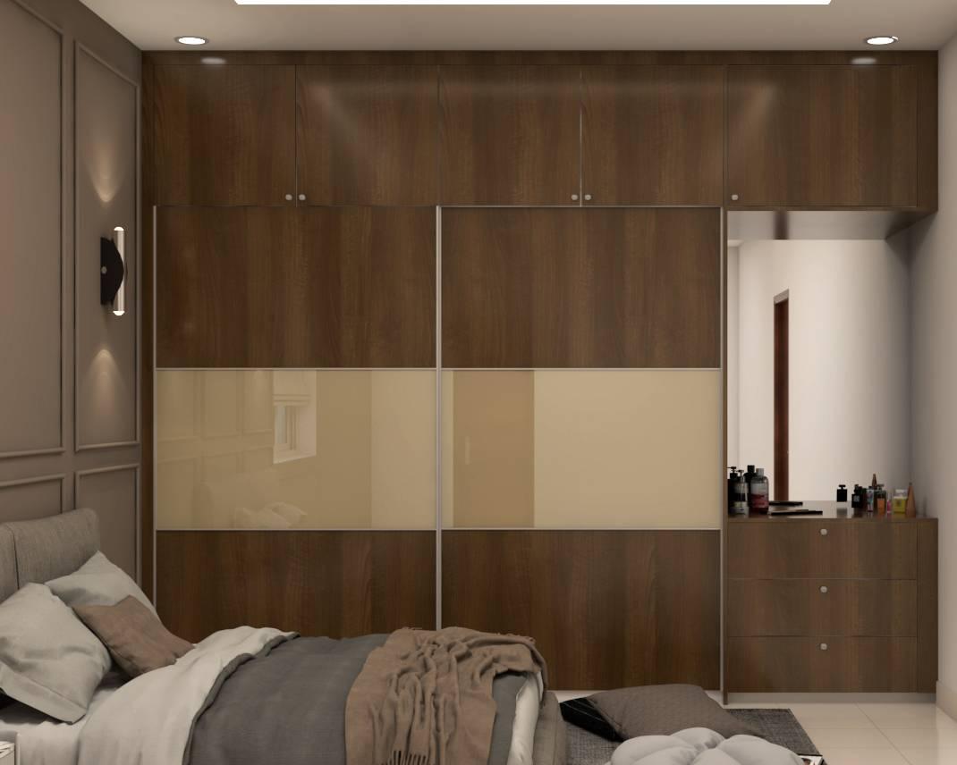 Custom wardrobe design Whitefield Bangalore — matte grey walk-in wardrobe by Gen'z Design
